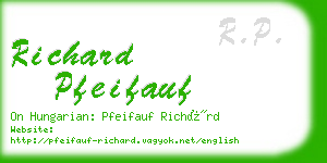 richard pfeifauf business card